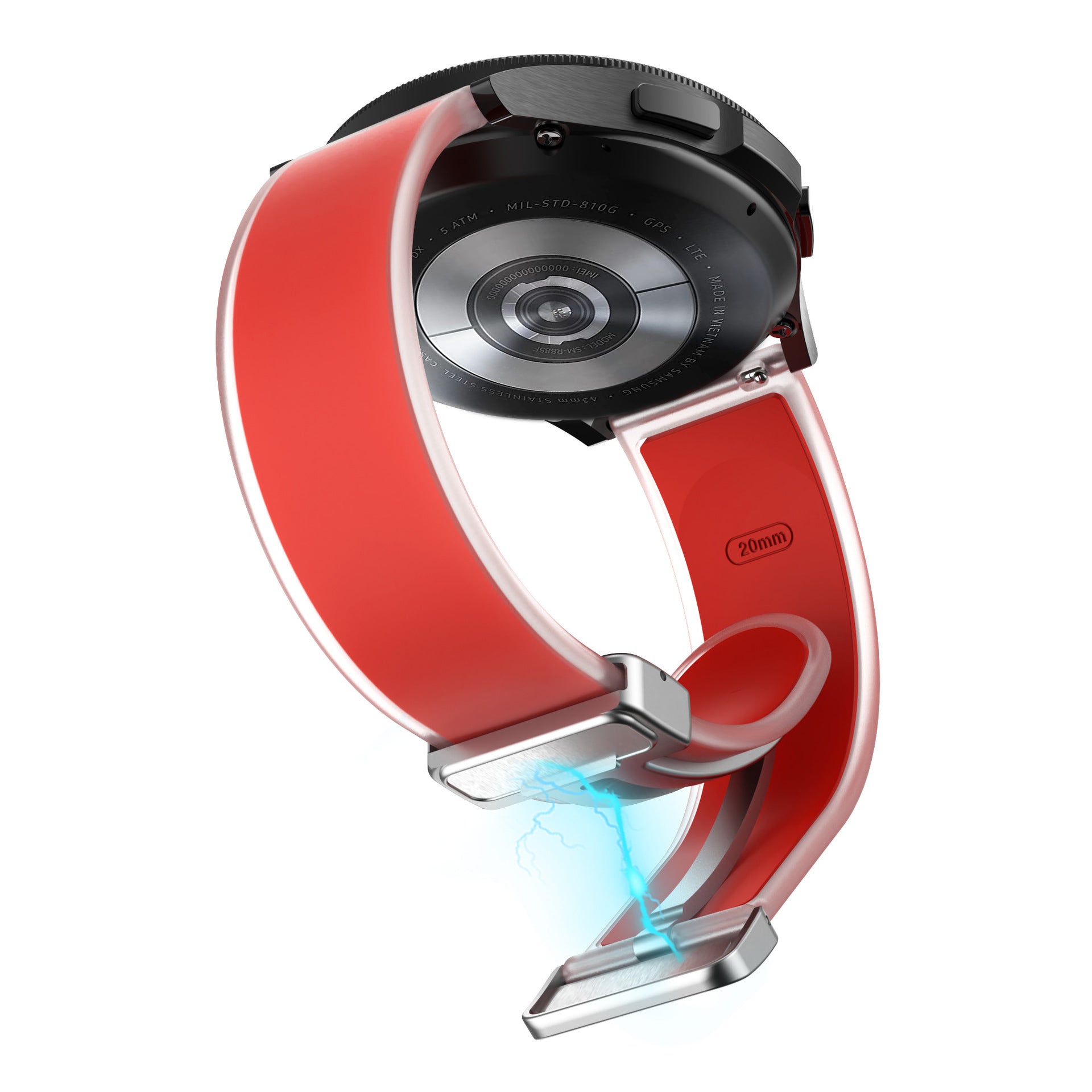 Universal Folding Magnetic Buckle Transparent Silicone Strap