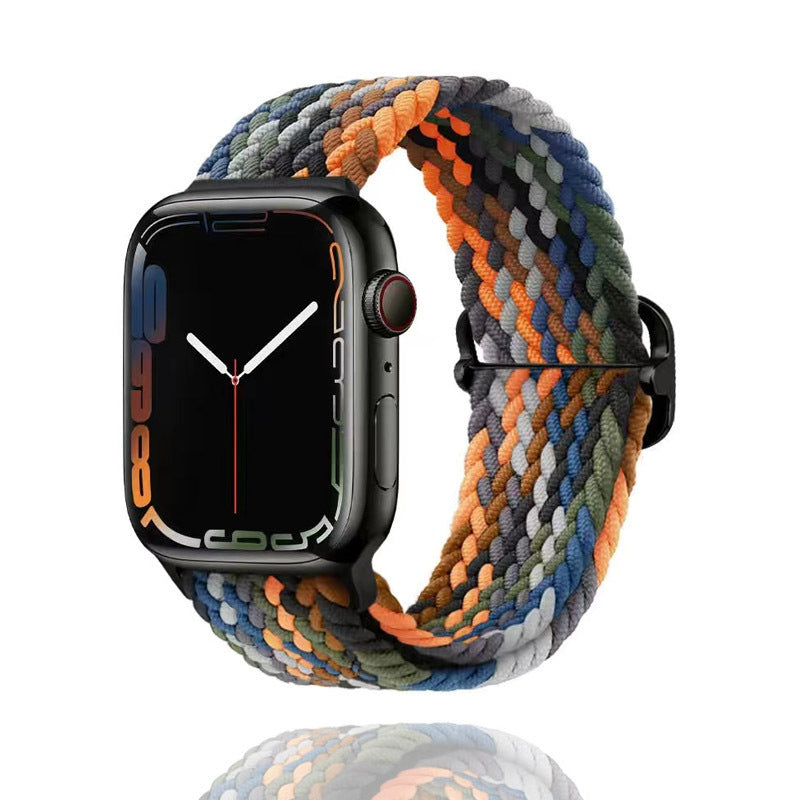 Metal Magnetic Buckle Nylon Braided Stretch Strap