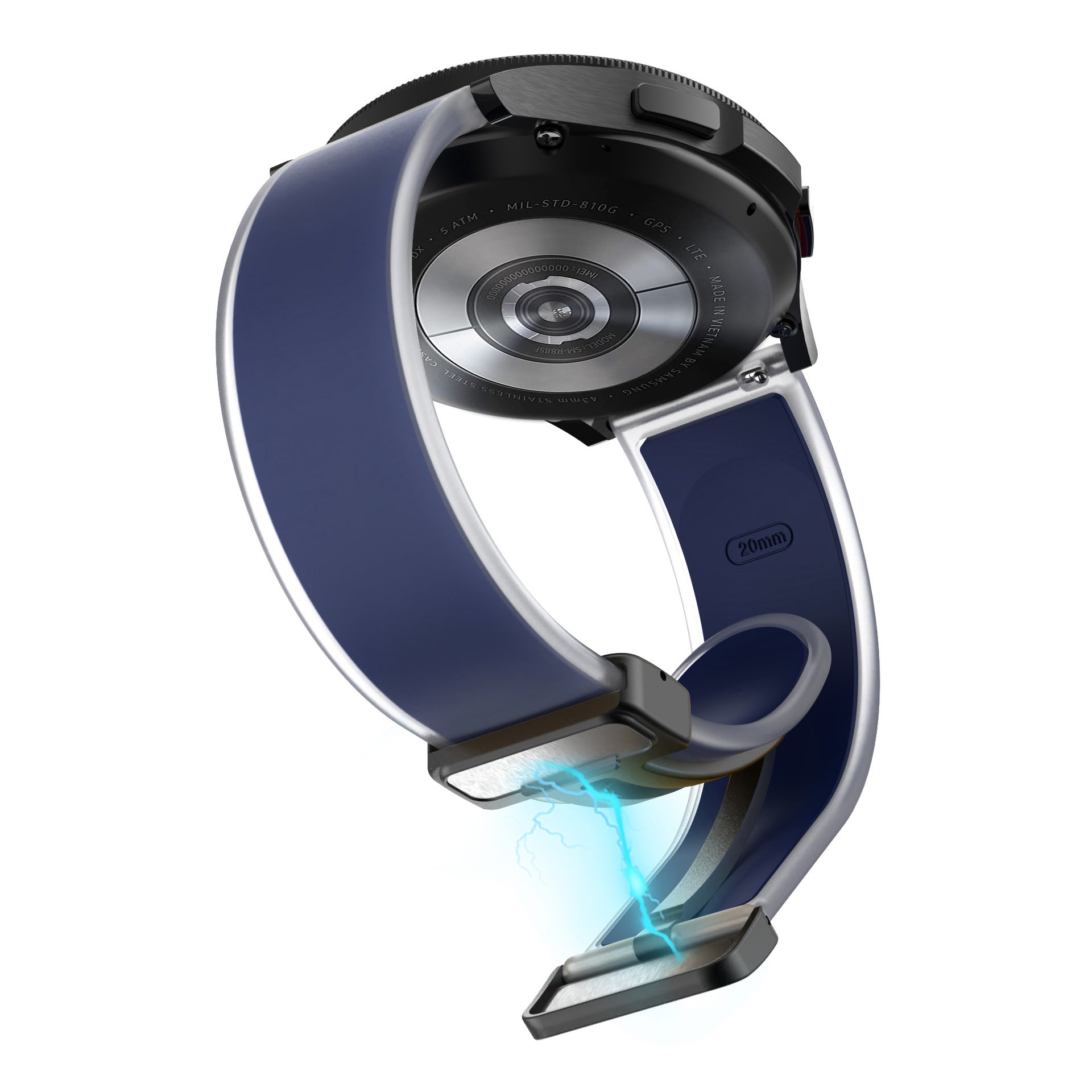 Universal Folding Magnetic Buckle Transparent Silicone Strap