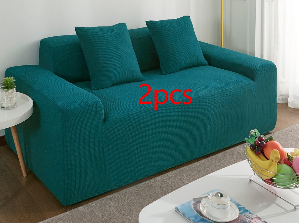 Waterproof Polar Fleece Solid Color Bomb Cover Sofa Slipcover Corner Case For Living Room 1 2 3 4 Seat