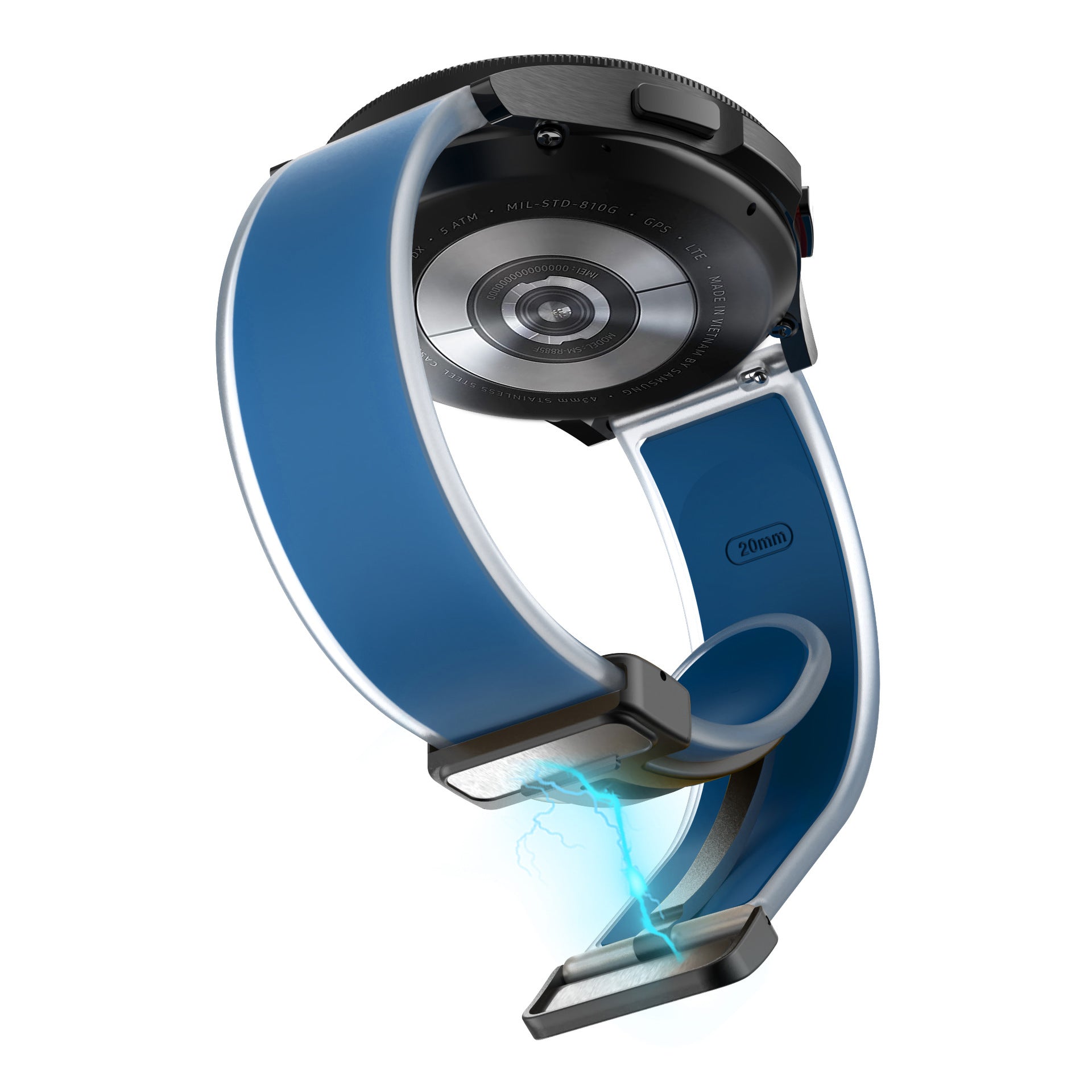 Universal Folding Magnetic Buckle Transparent Silicone Strap