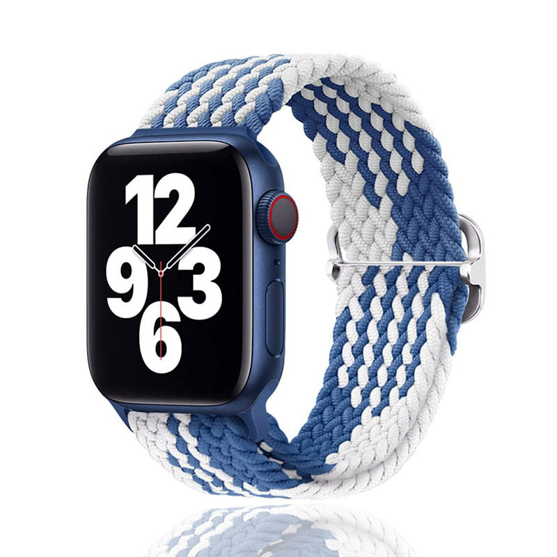 Metal Magnetic Buckle Nylon Braided Stretch Strap