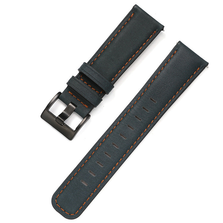 Simple Top Layer Cowhide Smart Watch Strap