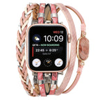 Metal Strap Leather Woven Bracelet Breathable