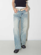 Women's Wide-leg Jeans Fashion High Waist Straight Pants