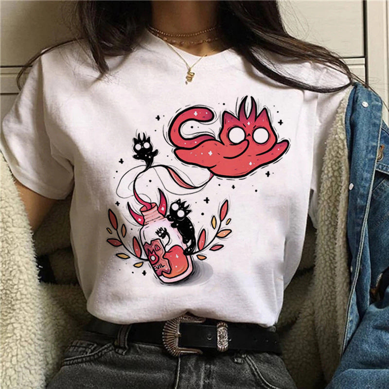 New Top Cute Cartoon Printed Casual T-shirt