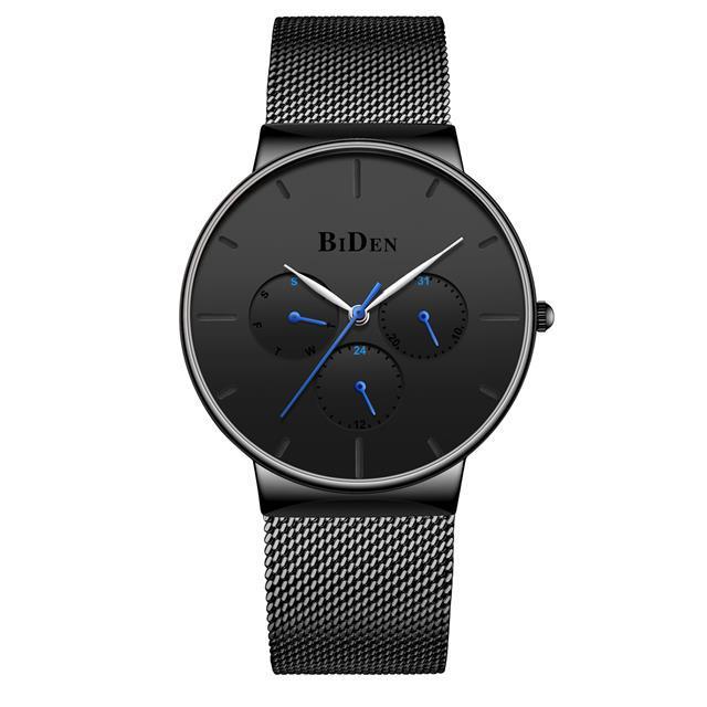 Men's Calendar Ultra-thin Mesh Strap Watch