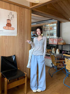 Summer Thin Polka Dot Slim T-shirt