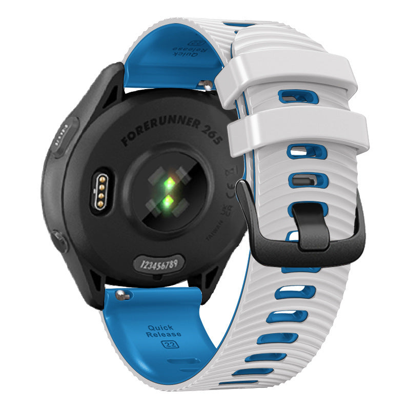 Universal 22mm Water Ripple Road Two-color Silicone Strap