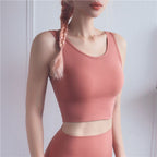 Shockproof gathered sports bra