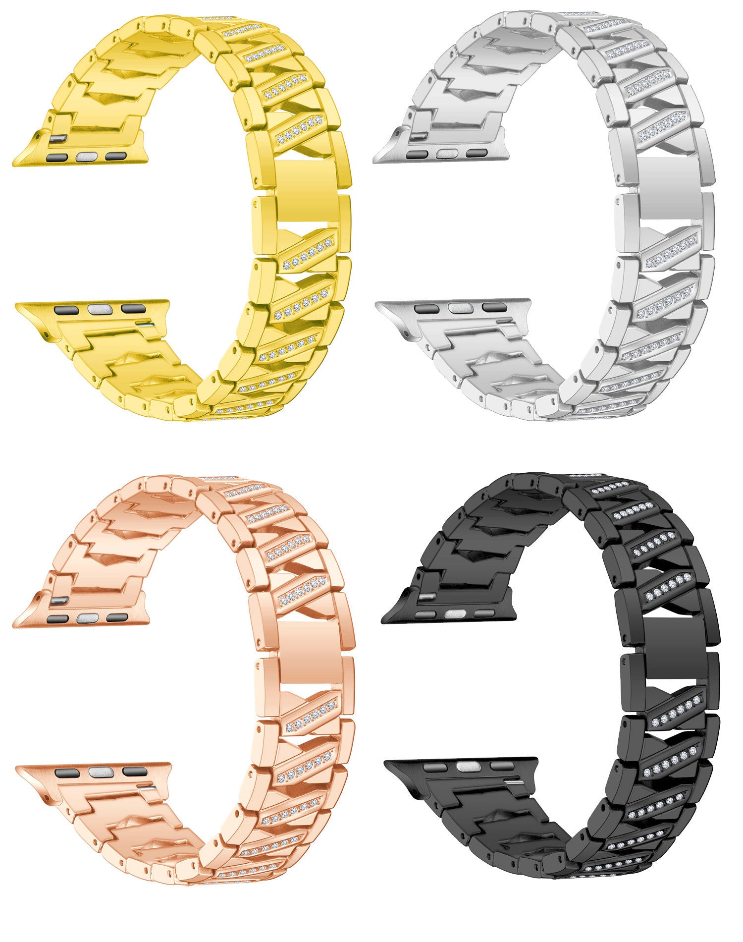 Compatible with Apple , Fashion Atmosphere Metal Diamond Watch Band