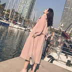 Autumn And Winter Woolen Coat Women's Korean-style Thickened Cinched