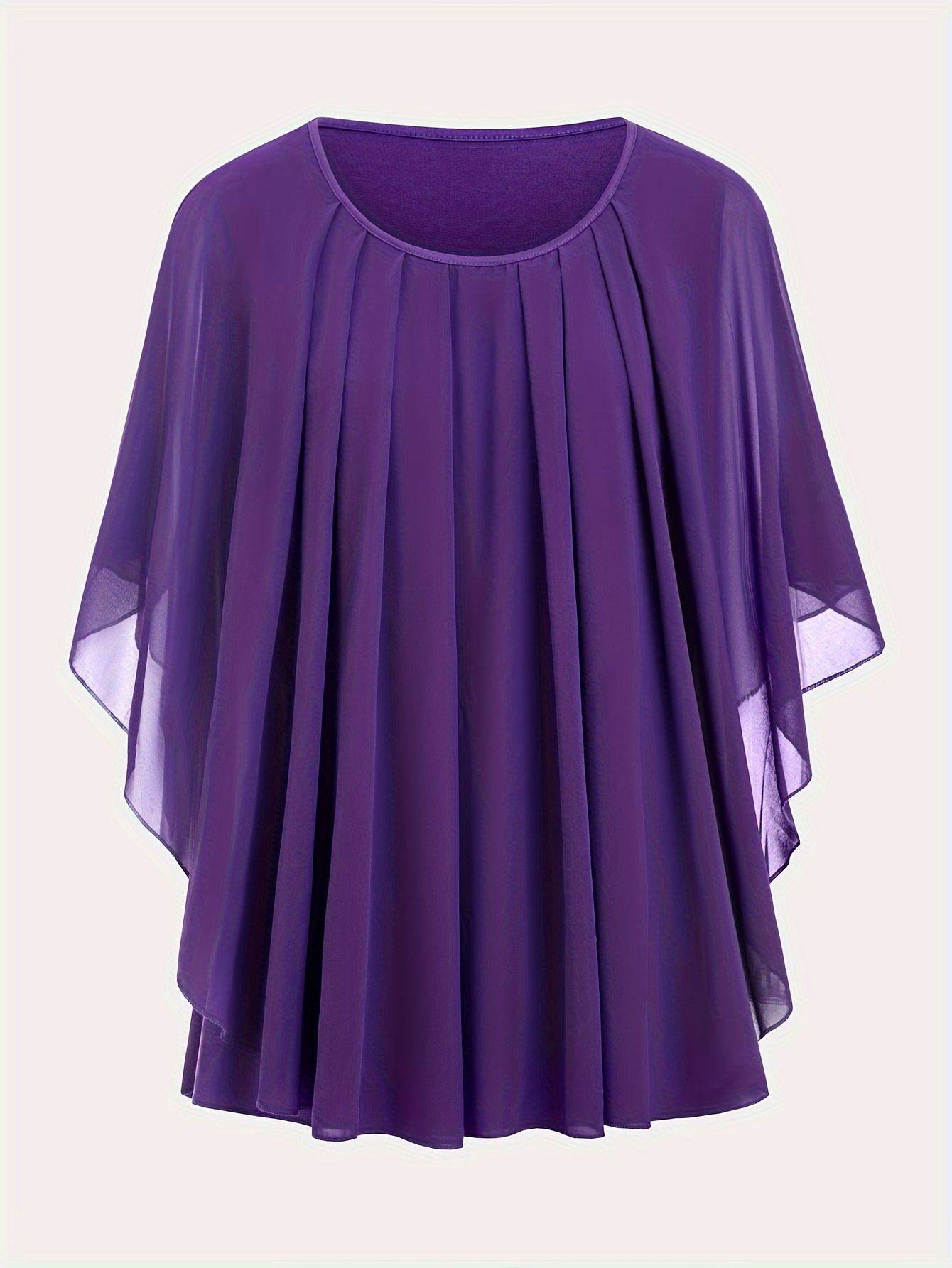 European And American Plus Size Women's Clothes New Belly-covering Slimming Loose Solid Color Short Sleeve