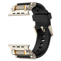 Gear Rotary Decompression Metal Connector Silicone Watch Strap