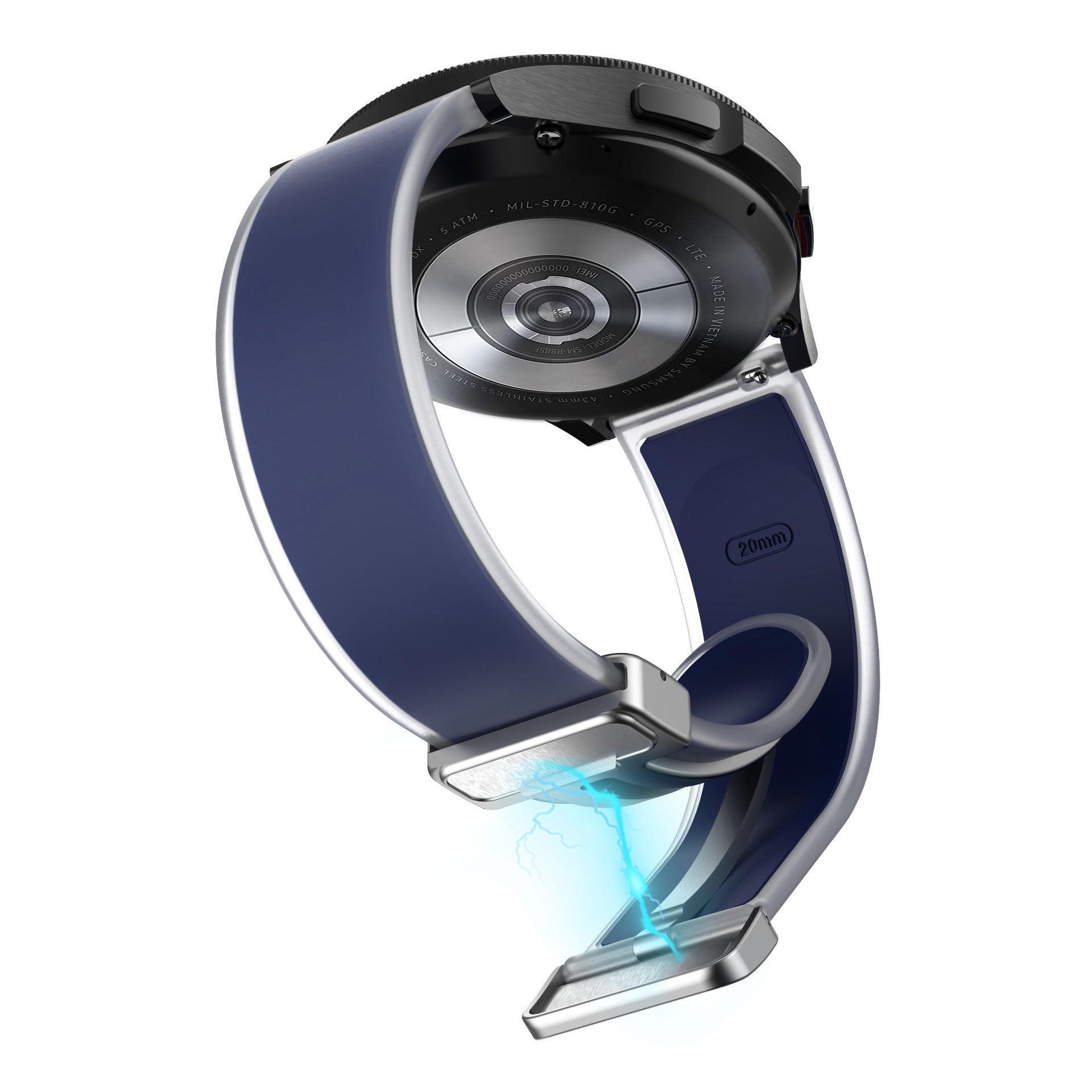 Universal Folding Magnetic Buckle Transparent Silicone Strap