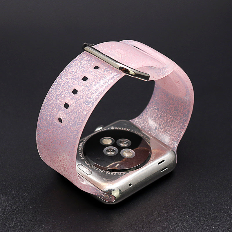 Smart Watch Strap Transparent Glitter Silicone