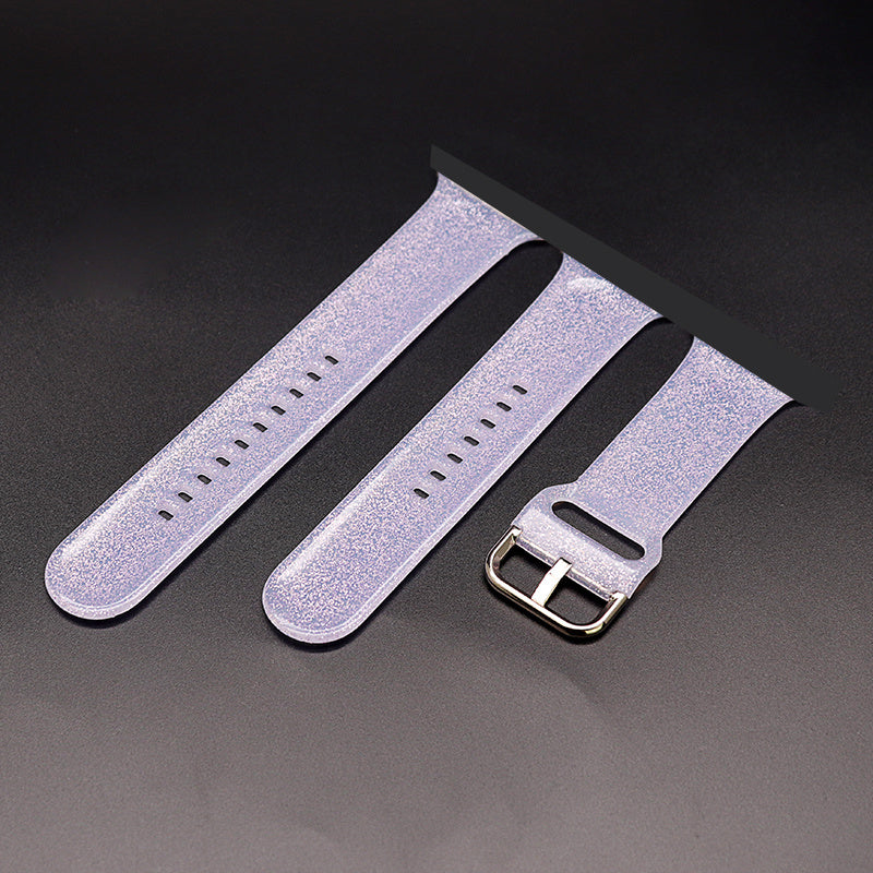 Smart Watch Strap Transparent Glitter Silicone