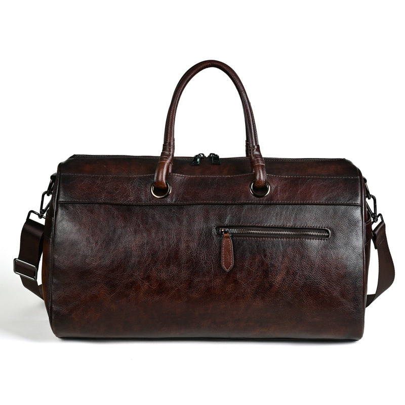 Top Layer Leather Bag Handmade Retro Large Capacity