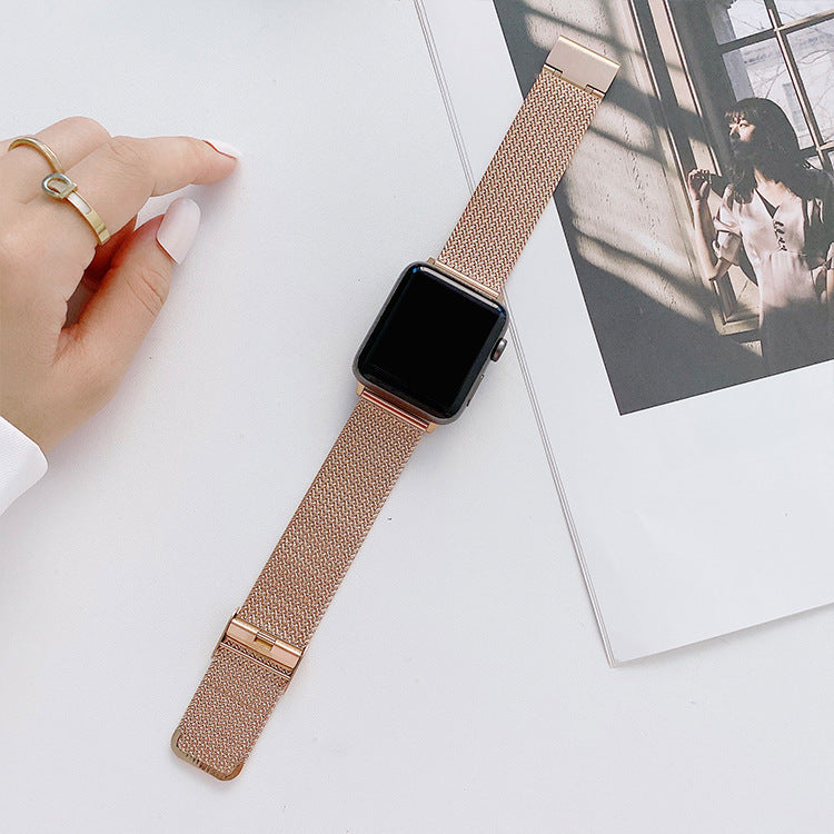 Metal Wheat Ear V-buckle Straight Strap