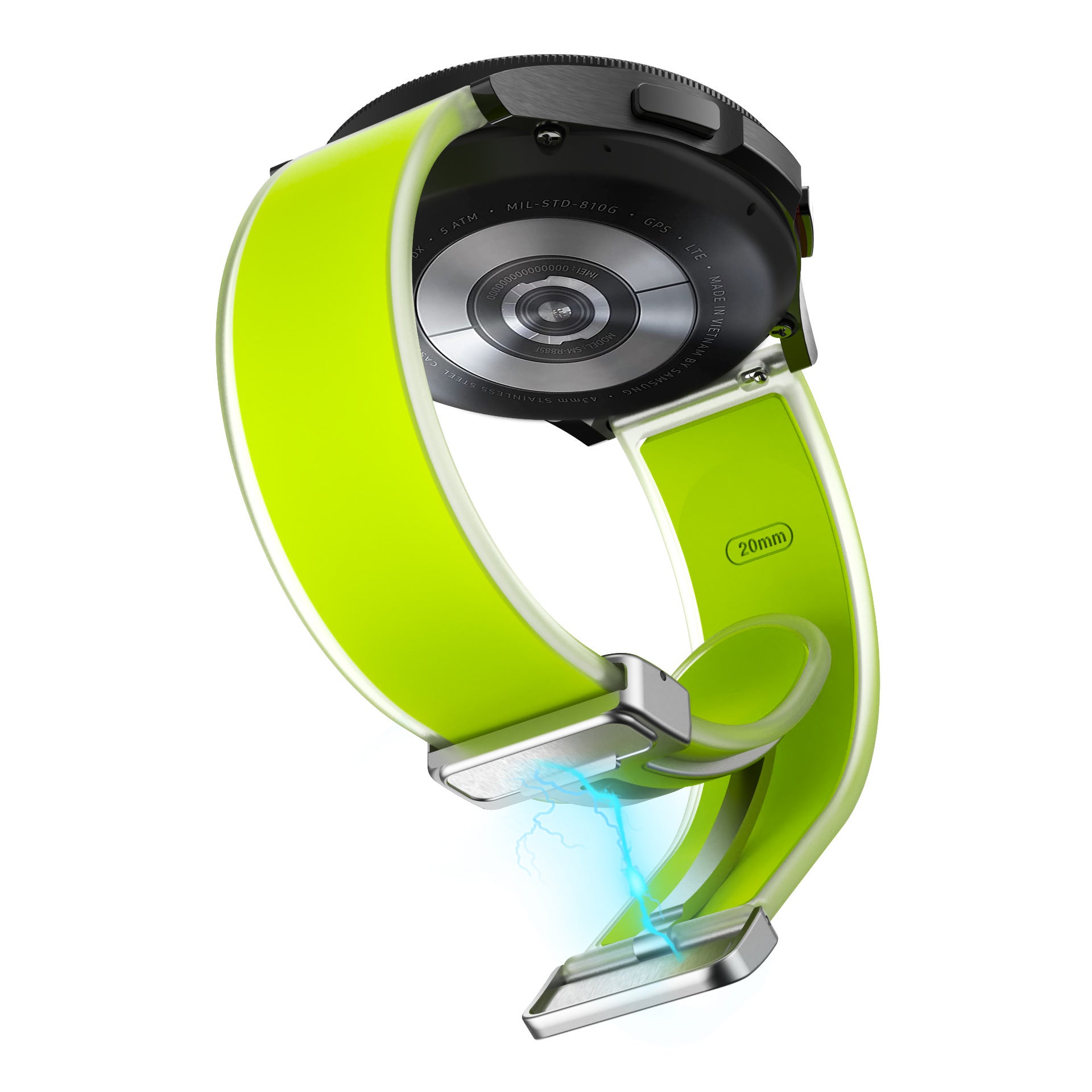 Universal Folding Magnetic Buckle Transparent Silicone Strap