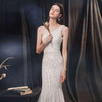 Women's High-end Entry Lux Elegant Socialite Dinner Party Sexy Long Slimming Fishtail Dress