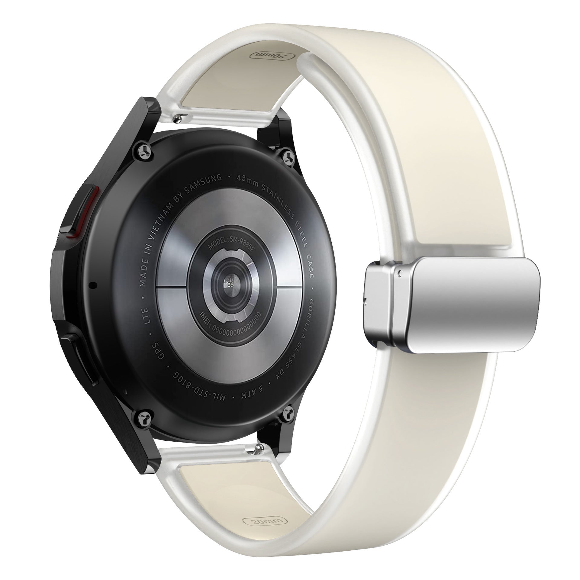 Universal Folding Magnetic Buckle Transparent Silicone Strap