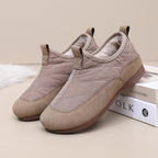 Winter Cloth Shoes For Women Plus Velvet Soft Bottom One Pedal Cotton Shoes Warm Flat Bottom Gommino