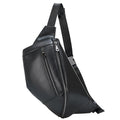 Fashion Leather Belt Bag Multifunctional Chest Bag Men's Top Layer Cowhide Shoulder Bag