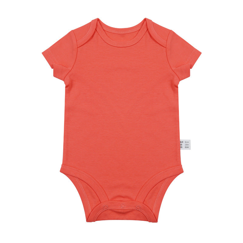 Romper Newborn Clothes 0-1 Years Old Solid Color Jumpsuit Male And Female Baby Baby Onesie