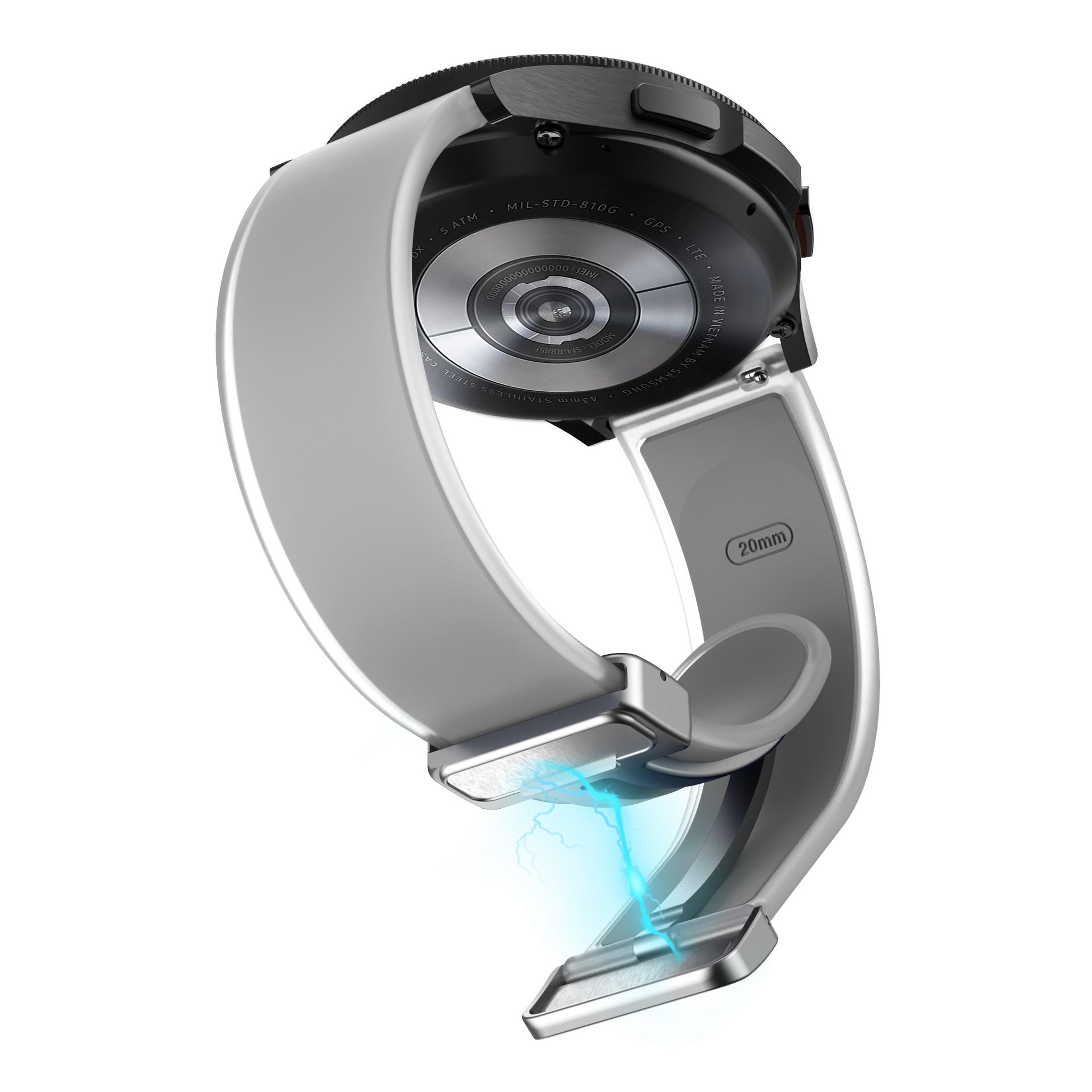 Universal Folding Magnetic Buckle Transparent Silicone Strap