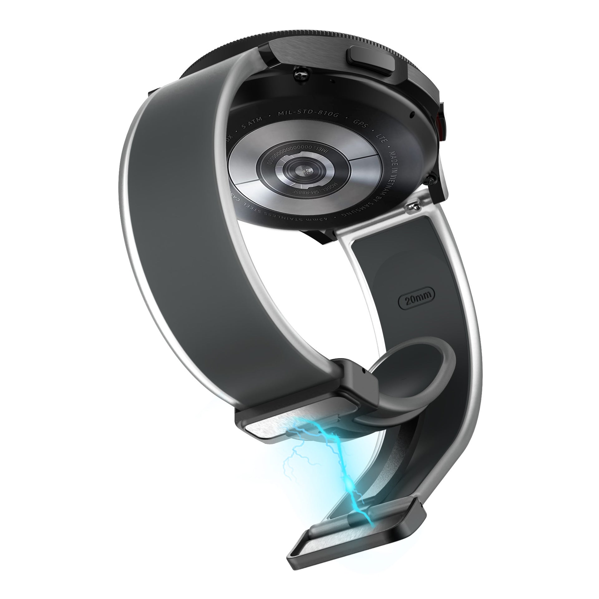 Universal Folding Magnetic Buckle Transparent Silicone Strap