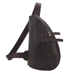 Retro Men's Chest Bag, Saddle Bag, Leather Shoulder Bag, Outdoor Sports Diagonal Bag