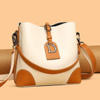 Retro Bucket Hand Shoulder Soft Leather Cross-body Bag