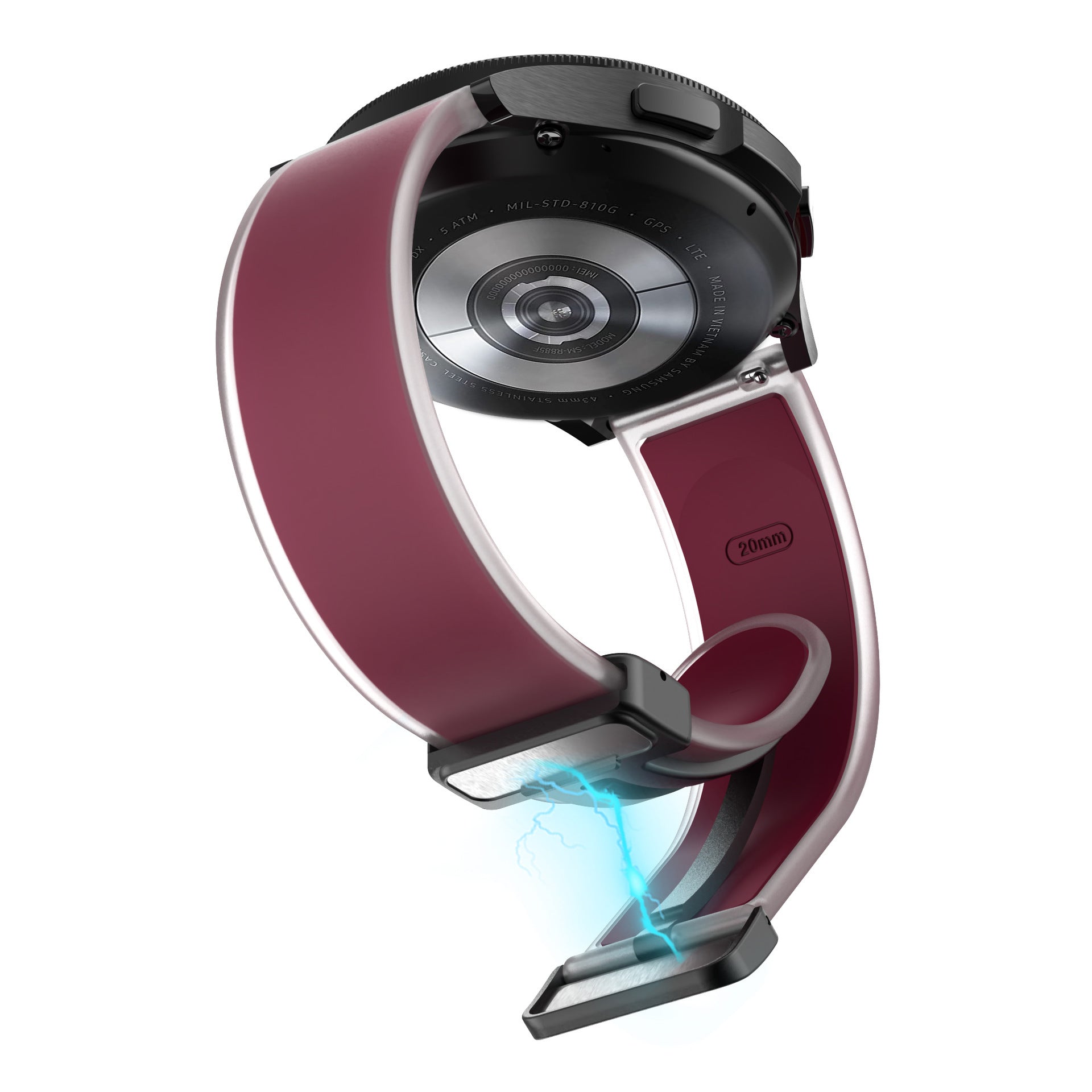 Universal Folding Magnetic Buckle Transparent Silicone Strap