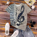 Digital Printing Note Short-sleeved T-shirt