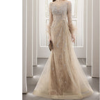 Beaded Diamond encrusted Evening Dress Long