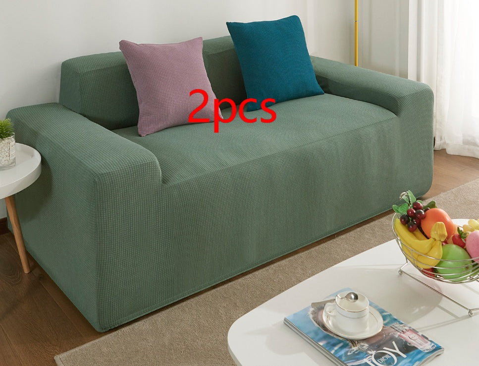 Waterproof Polar Fleece Solid Color Bomb Cover Sofa Slipcover Corner Case For Living Room 1 2 3 4 Seat