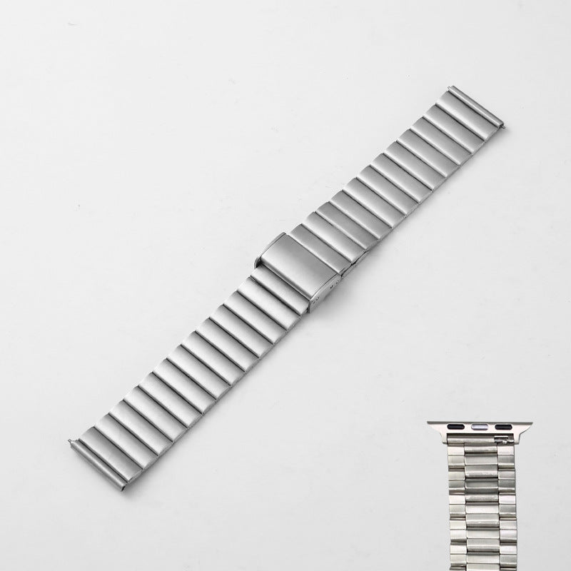 Smart Watch Band Bamboo Stainless Steel Metal Strap