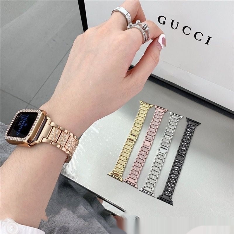 Smart Watch Band Three-bead Diamond Fashion Strap
