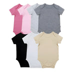 Romper Newborn Clothes 0-1 Years Old Solid Color Jumpsuit Male And Female Baby Baby Onesie
