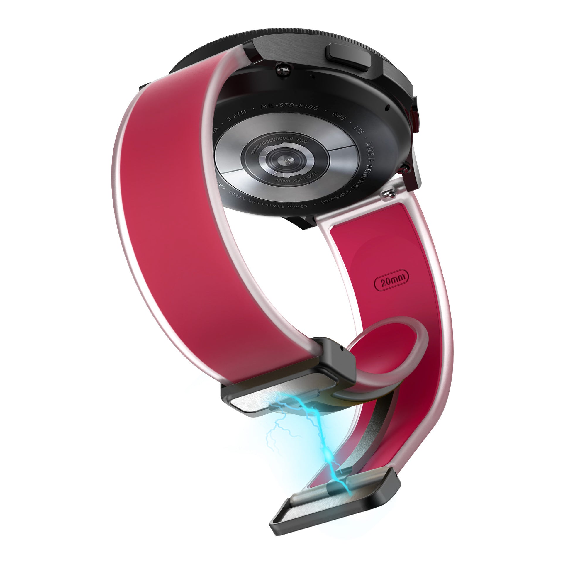 Universal Folding Magnetic Buckle Transparent Silicone Strap
