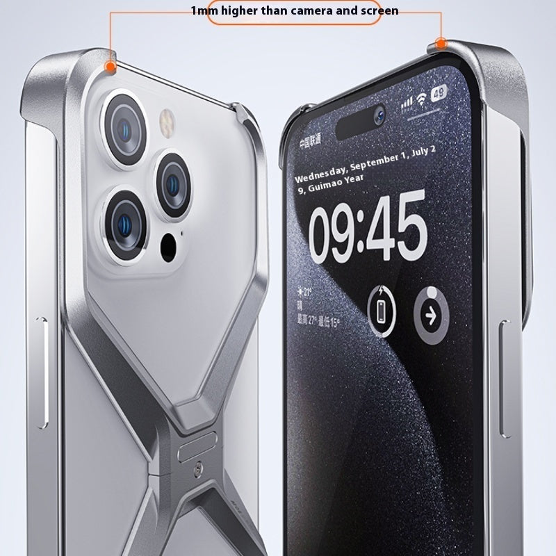 Aluminum Alloy Case New Hollow-out Frameless Heat Radiating Phone Shell