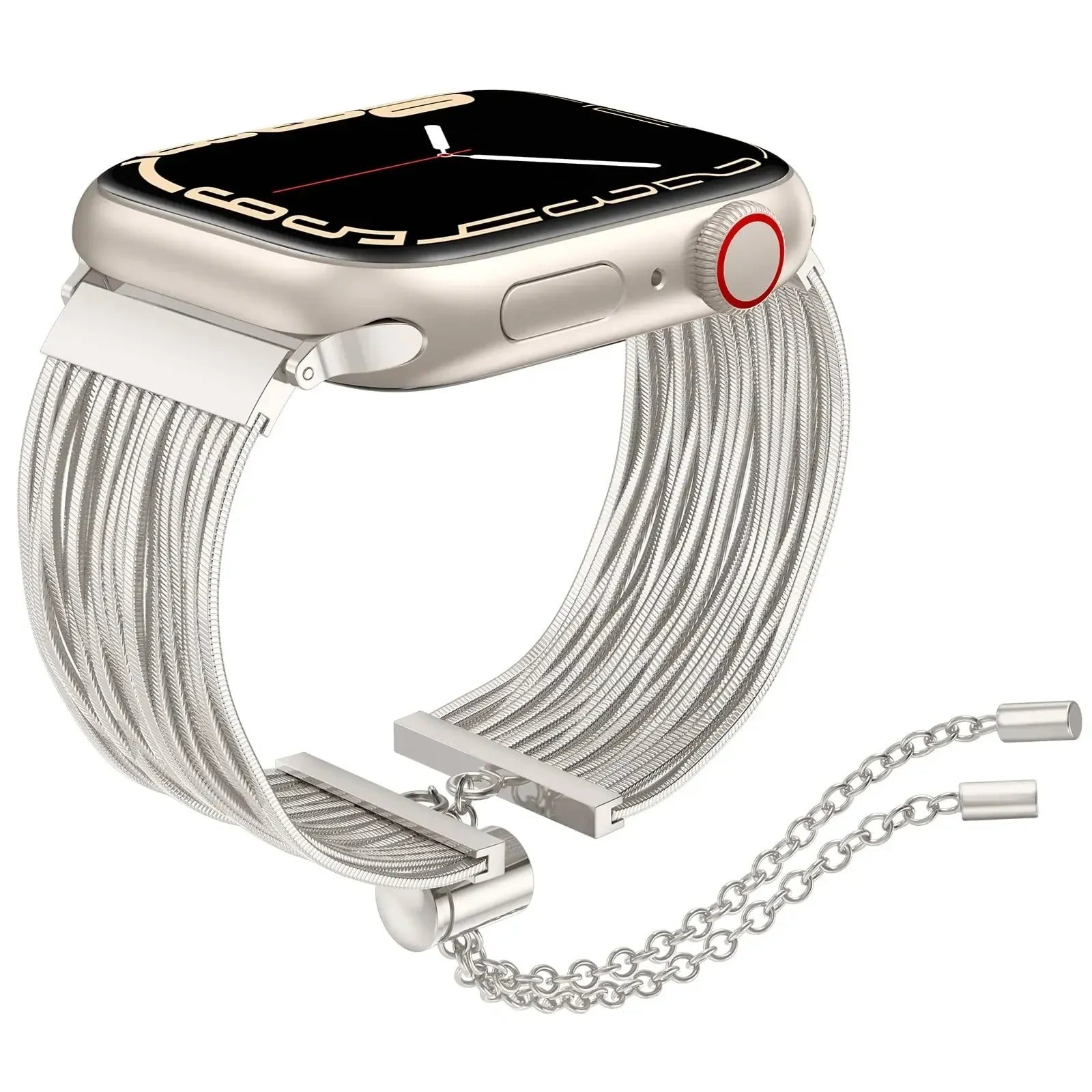 Suitable For IwatchS9 Tassel Metal Chain Strap Stainless Steel Wristband