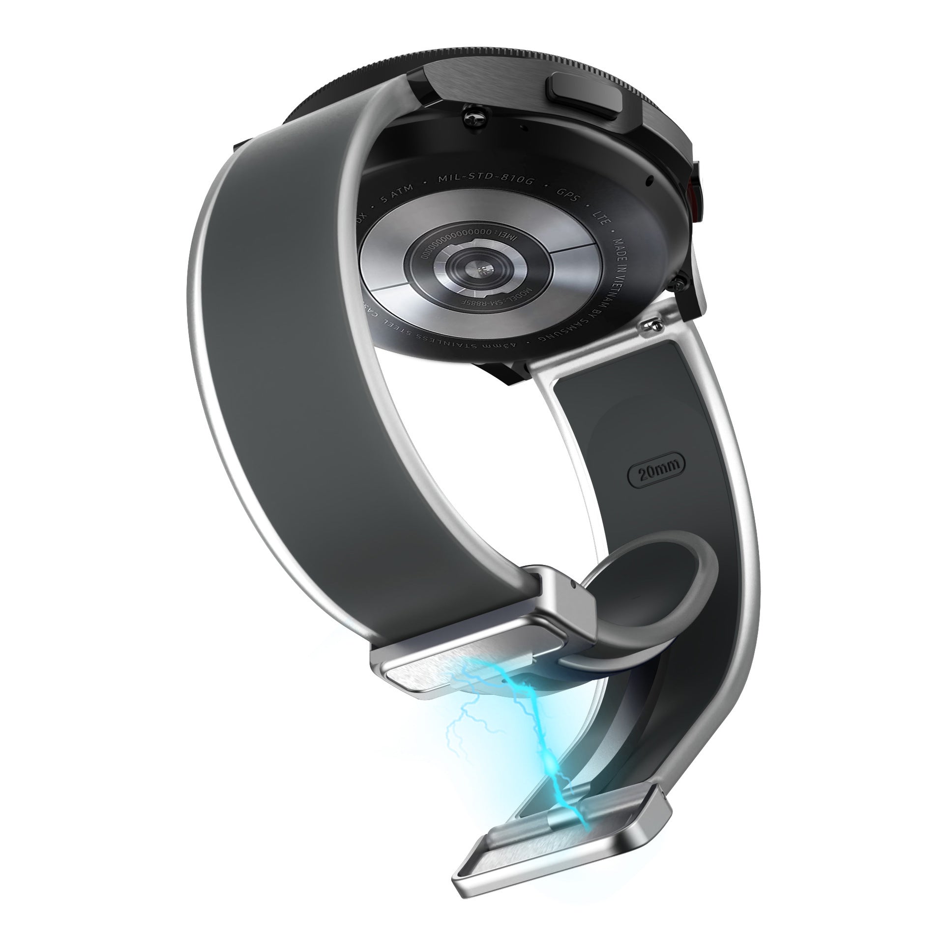 Universal Folding Magnetic Buckle Transparent Silicone Strap