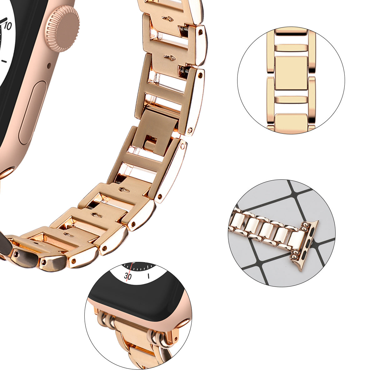 Zinc Alloy Watchband Positioning Beads Hollow Metal