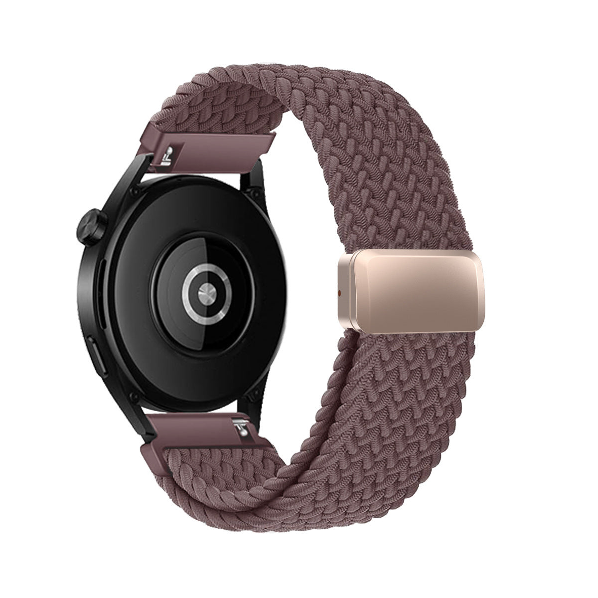 Metal Magnetic Buckle Nylon Braided Stretch Strap