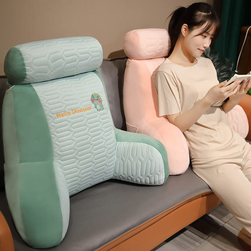 Home Cute Printed Latex Ice Silk Waist Pillow