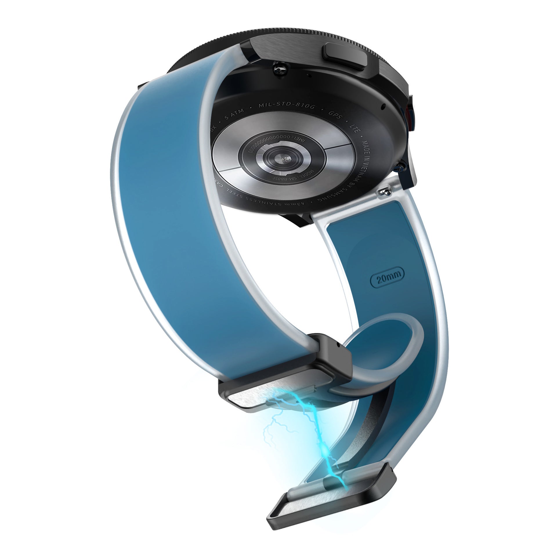 Universal Folding Magnetic Buckle Transparent Silicone Strap