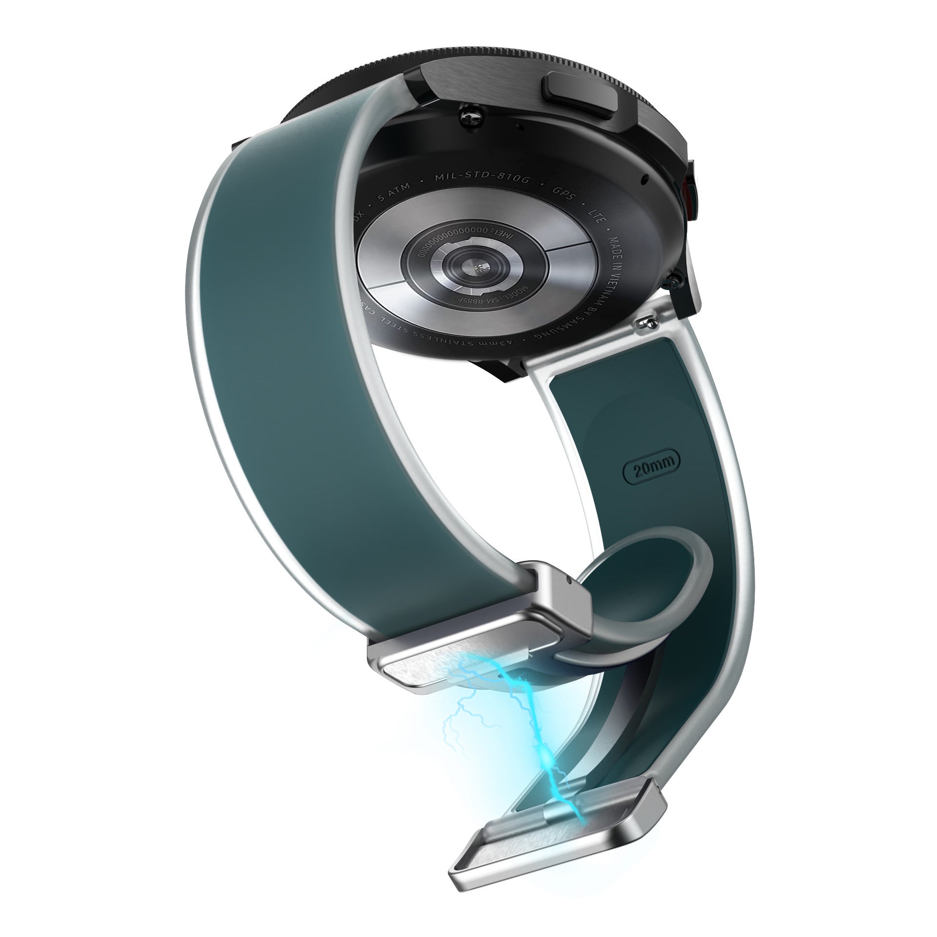Universal Folding Magnetic Buckle Transparent Silicone Strap