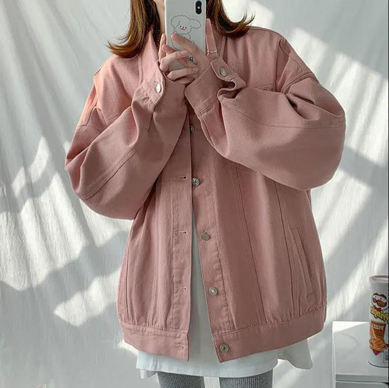 Women's Retro Workwear Loose All-match Simple Baseball Uniform